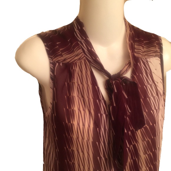 Banana Republic Sleeveless Top Tie Blouse - Picture 3 of 5